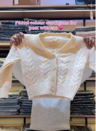 PASTEL COLOUR CARDIGANS