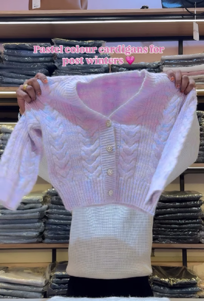 PASTEL COLOUR CARDIGANS